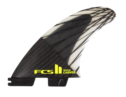 Ailerons FCS II Carver PC Carbon Black/Acid Tri Retail Fins